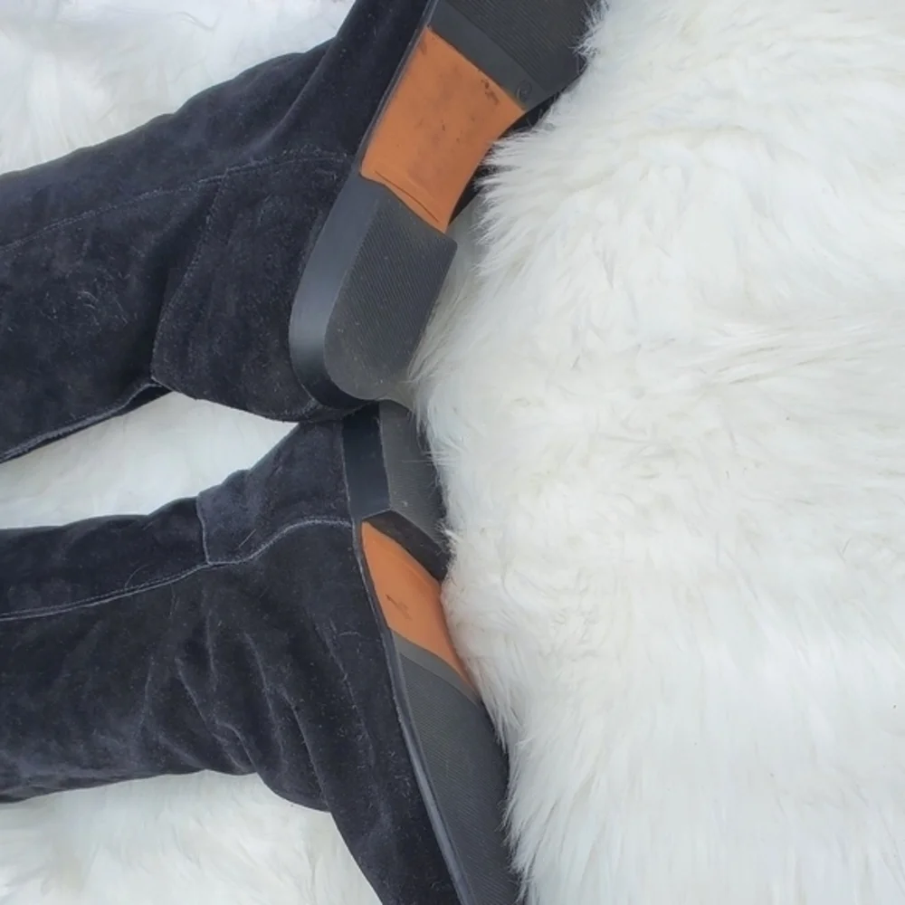 Vintage Suede Slouch Boots 8.5‎